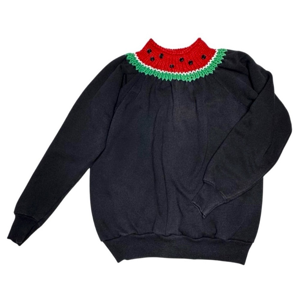 Vintage Handmade Watermelon Collar Sweatshirt